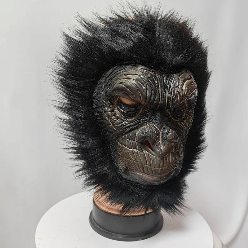 Plush Animal Mask Halloween Masquerade Fun Orangutan Animal Mask Headgear