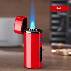 2022 Hot Sell Wholesale Torch Lighters New 3 Jet Flame Butane Gas Refillable Cigar Metal Torch Lighters Custom Logo