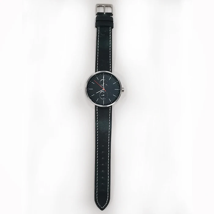 42mm stainless steel leather quartz movement wristwatch factory custom watch mens