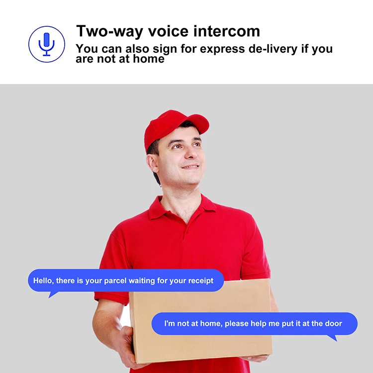 Indasina беспроводной Wifi Обнаружение движения Hd 1080p водонепроницаемый домашний охранный сигнал ИК широкоугольный двухсторонний аудио дверной звонок камеры