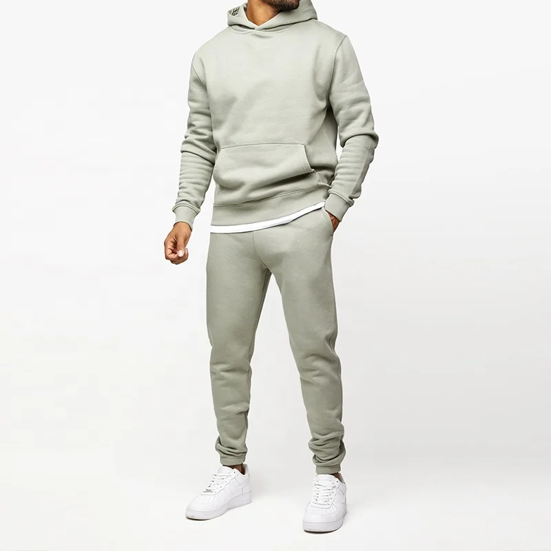 Sportswear Luxury Winter Cotton Plain Blank Tech Fleece Tracksuits for Men