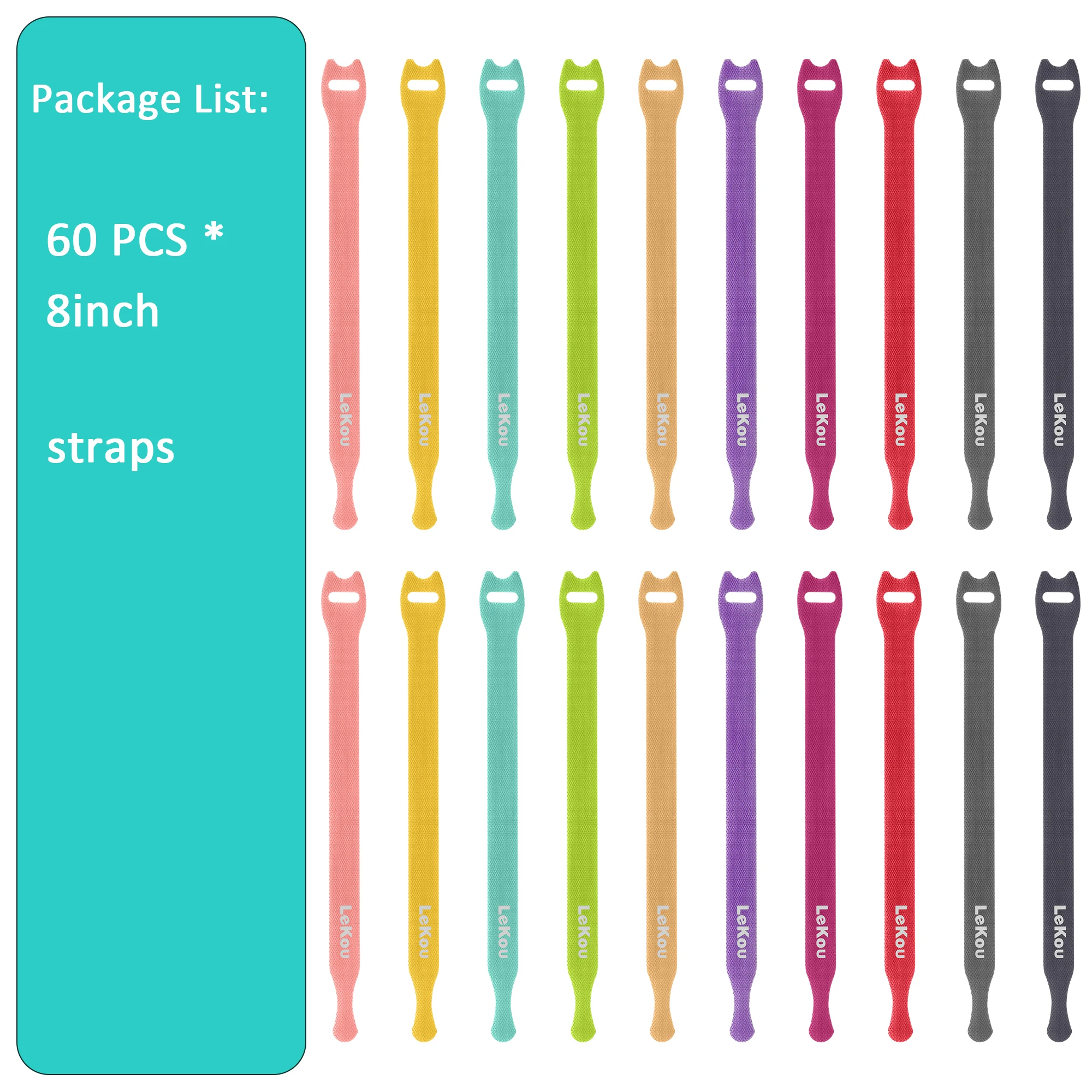 Многоцветные Многоразовые Кабельные стяжки на липучке, крепежная лента, регулируемые шнуры, стяжки из микрофибры, тканевая кабельная лента