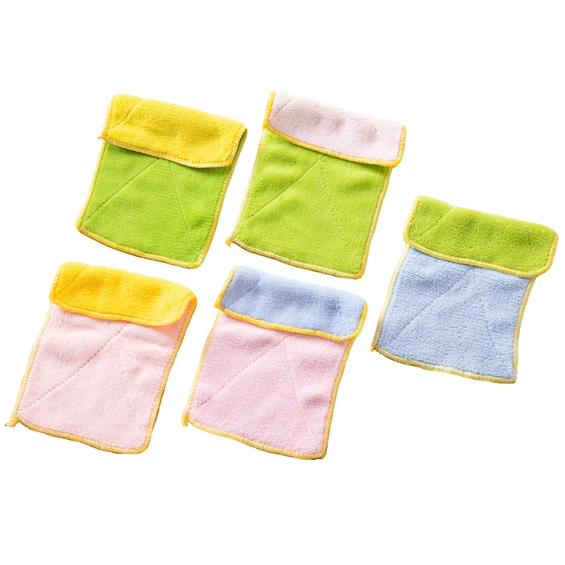 ZKJJ cotton cloth for cleaning cotton rags for cleaning cotton glass rag Double-sided two-color microfiber cleaning cloths