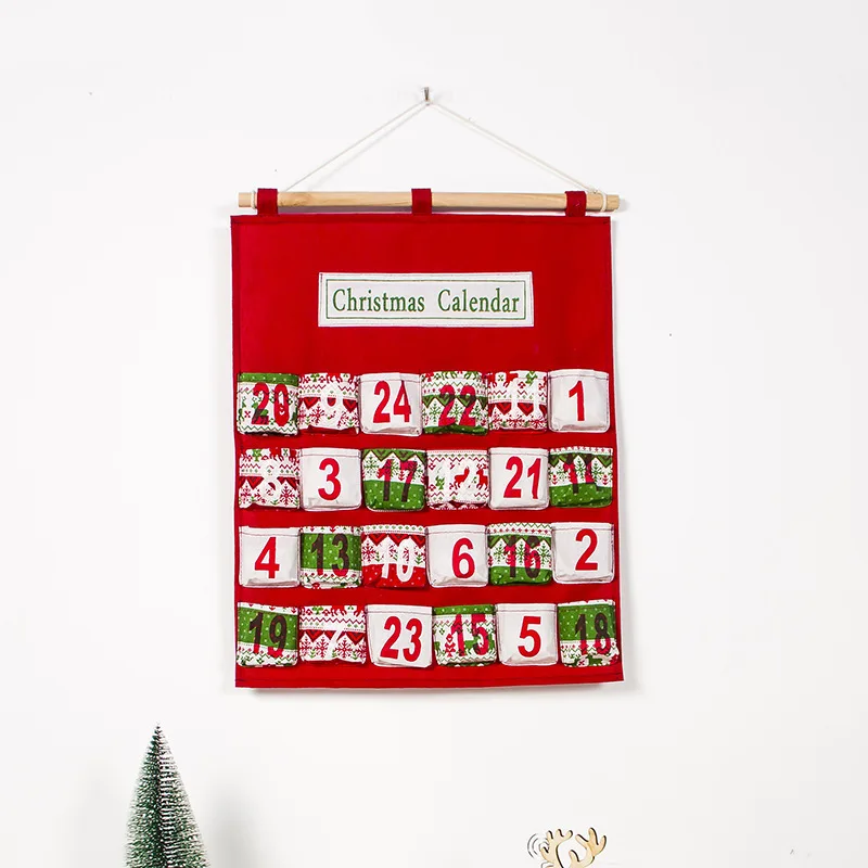 Wholesale Small Christmas Random Countdown Calendar Holiday Gift for Kids Xmas Nonwoven Cute Advent Calendar