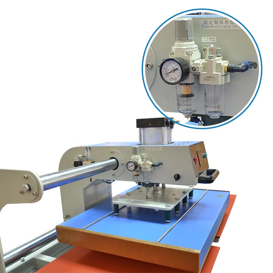 Dual station cut sheet color digital printing production reflective press sports hoodies 3d film heat transfer machine
