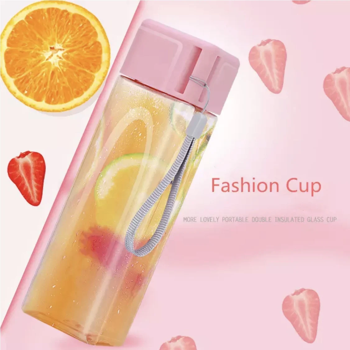 Good Quality Water Bottle Plastic Clear Custom Logo Square Leak-proof Outdoor Sports CLASSIC Water Bottle