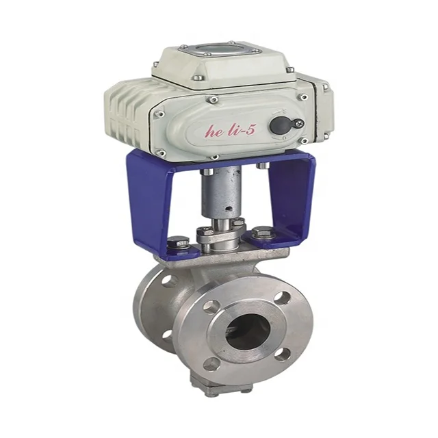 Motorized flange V type ball valve (DN25~DN250,PN16,PN25,PN40,PN64 ,ON-OFF,Modulating ,1K,Free contact)