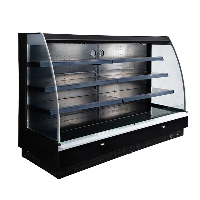 Supermarket Showcase Vertical Chiller Commercial Display Refrigerator For Drinks