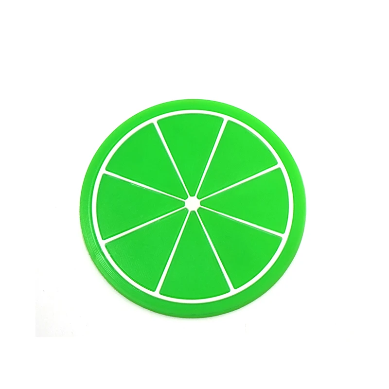 Wholesale Popular Silicone Table Mat Coaster Fruit Lemon Soft Silicone Cup Mat