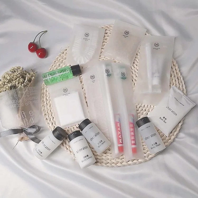 Factory made supplies hot sale Basic Cleaning Sustainable toiletries display industry in china hotel amenities