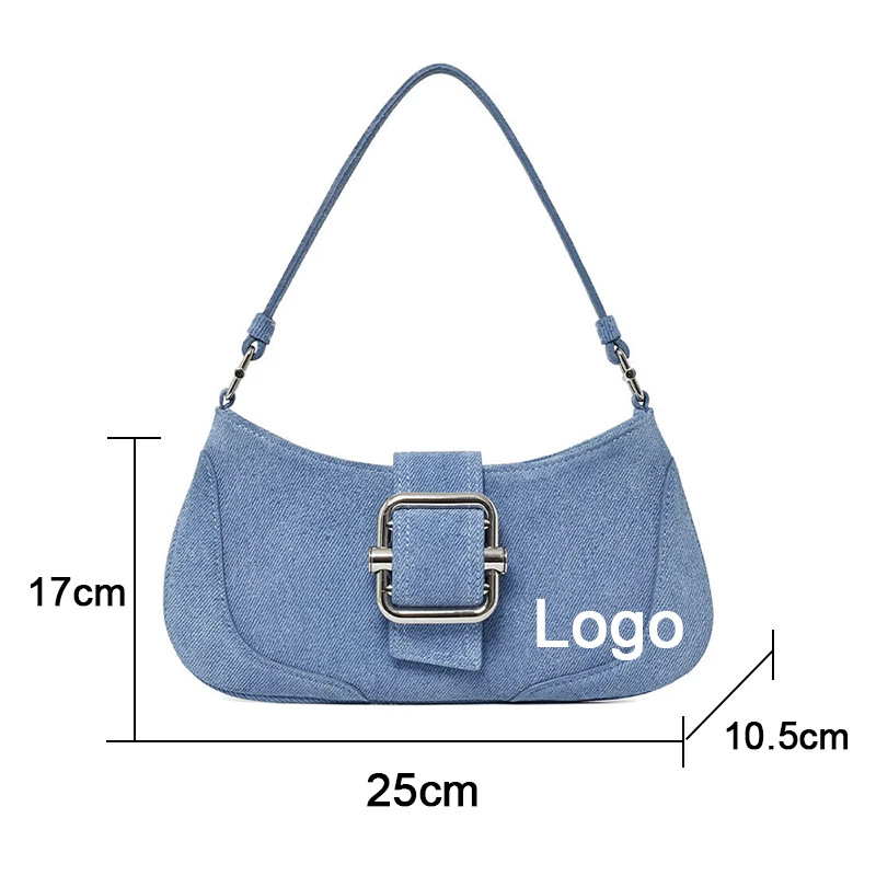 Manufacturer Wholesale Custom Denim Bags Women Unique Clutch Shoulder Bags Fashion Luxury Designer Purses and Handbags