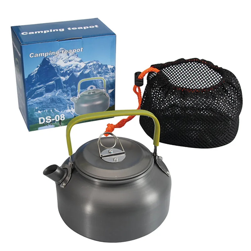 Ультралегкий портативный походный чайник 800 мл, альпинистский алюминиевый чайник для воды, кофе, чая для отдыха на природе, путешествий, пикника, приготовления пищи