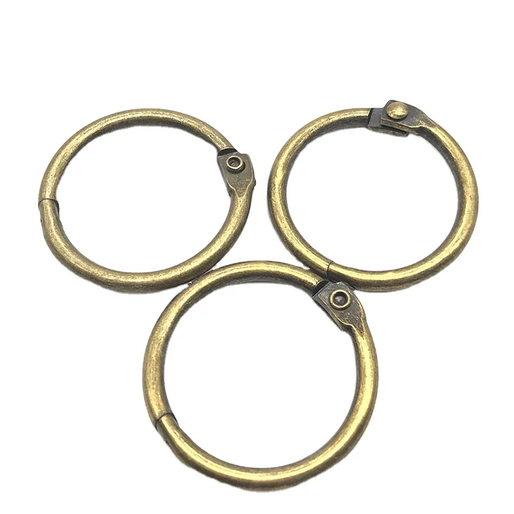 metal small folder book binding ring notebook brass iron open loose leaf rings 32mm