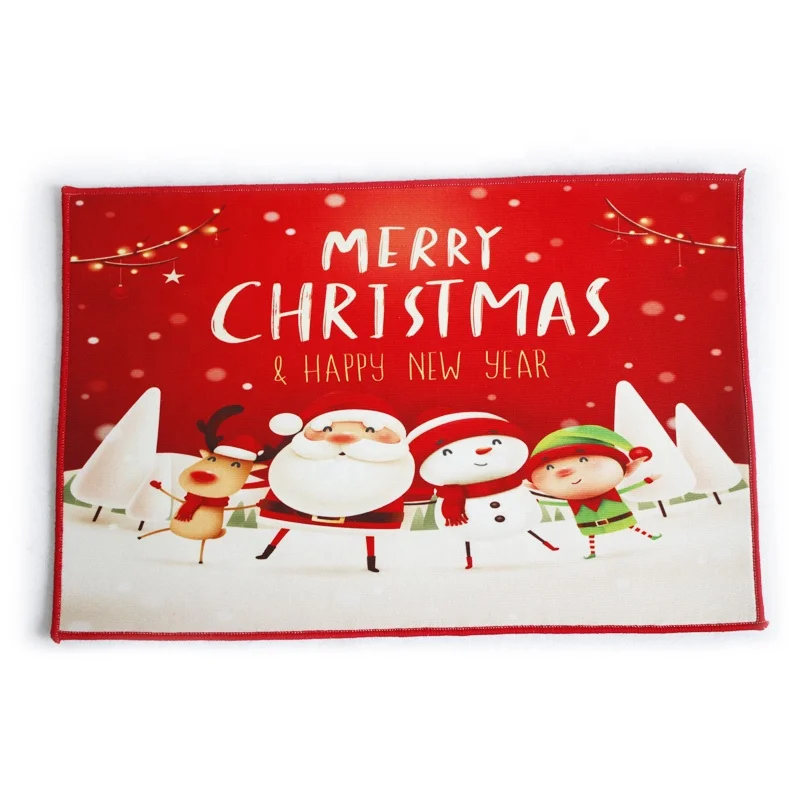 Custom Design Fashion Sensor  Christmas Welcome Door Floor Mats