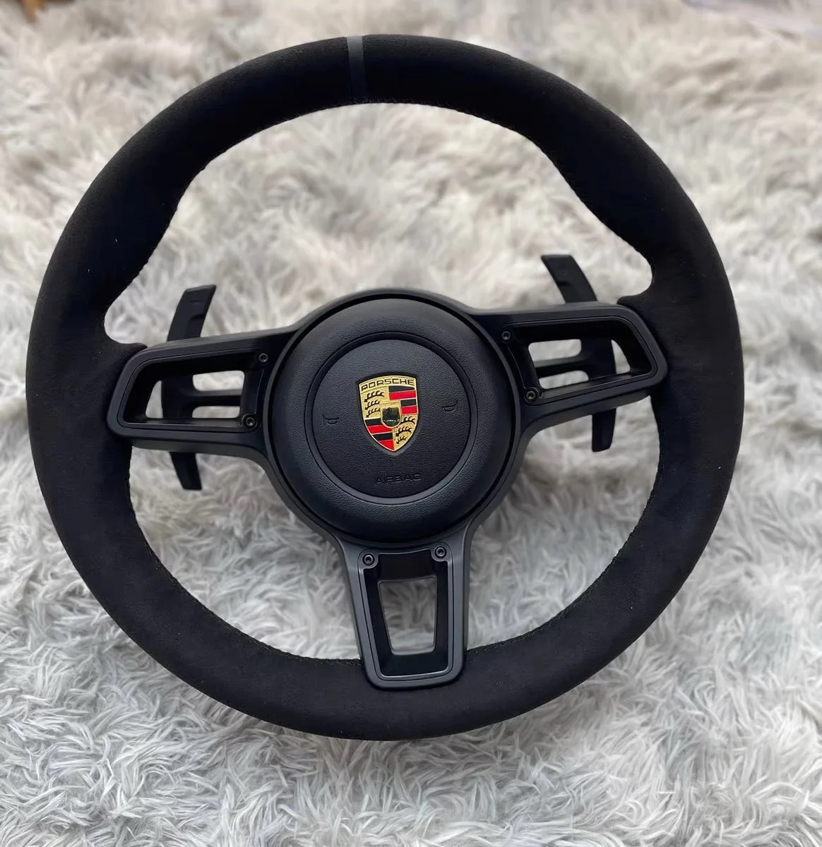 Пользовательские Рулевое колесо для Porsche 911 718 981 красная кожа + углеродное волокно карбоновое porsche 991 рулевое