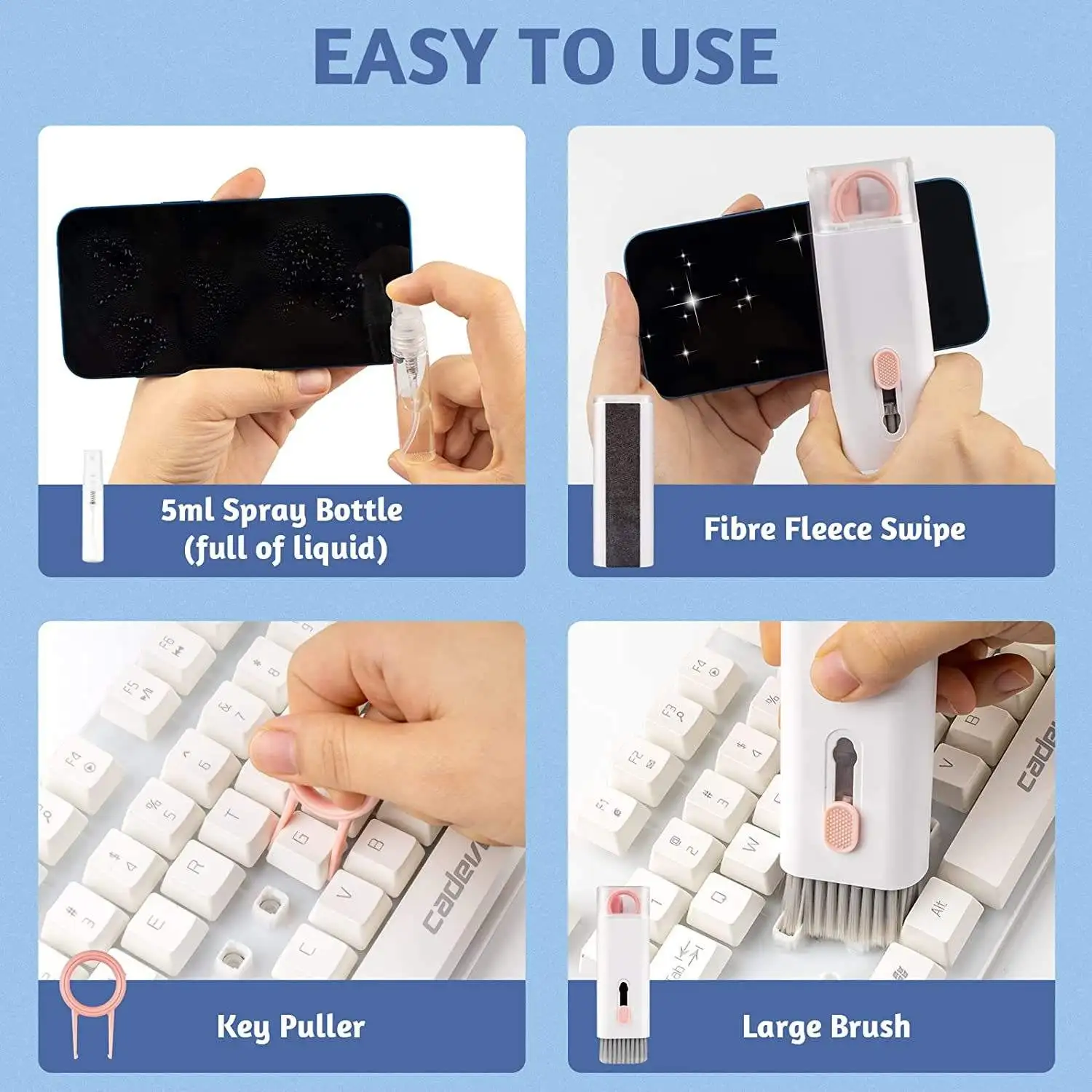 7 in 1 multi function airpods keyboard cleaning brush computer earphone cleaning