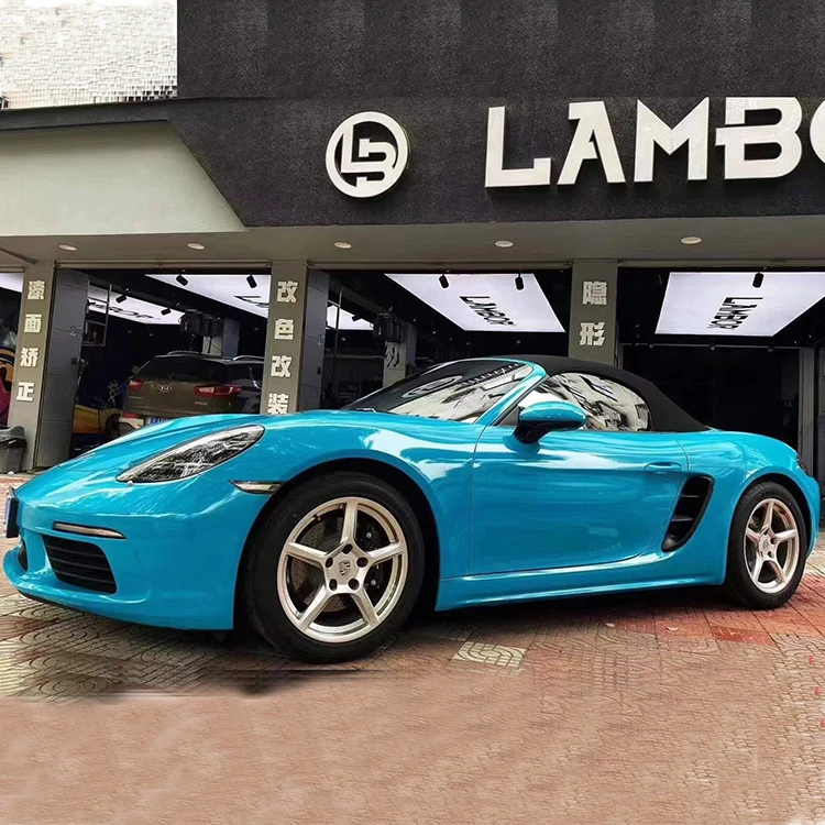 Crystal Abu Dhabi blue Car Vinyl Wrap Air Self-adhesive Decoration Roll Film Vehicle Auto Stickers