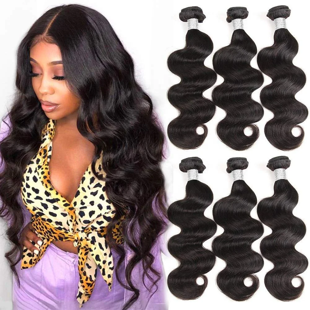 Borui non remy bundles raw indian hair,human hair weave bundle body wave