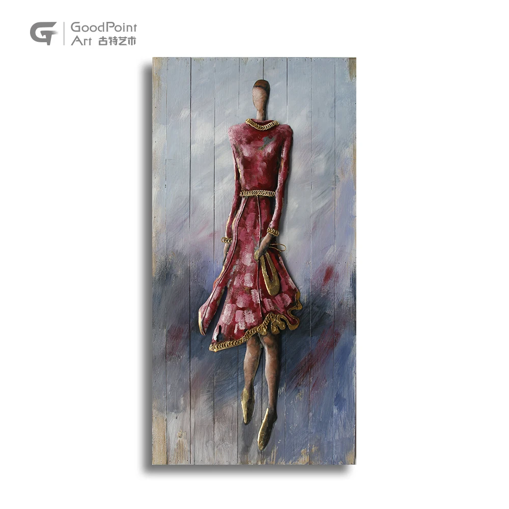 
Hot selling 3d wood products sexy nude ballet girl salon decoration 