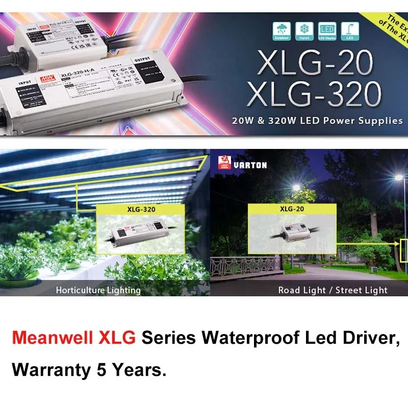 Original Meanwell LED Driver XLG Series AC/DC Driver IP67 Mean Well Constant Power Mode With DALI-2 LED Driver Warranty 5 Years