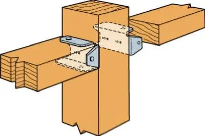 2x4 кронштейн для ограждения толщина 1 мм черный Кронштейн рельсов перил Деревянная опора стойки