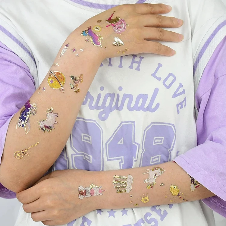 Custom Cute Cartoon Temporary Tattoo Stickers Body Face Set Sticker Tattoo For Kid