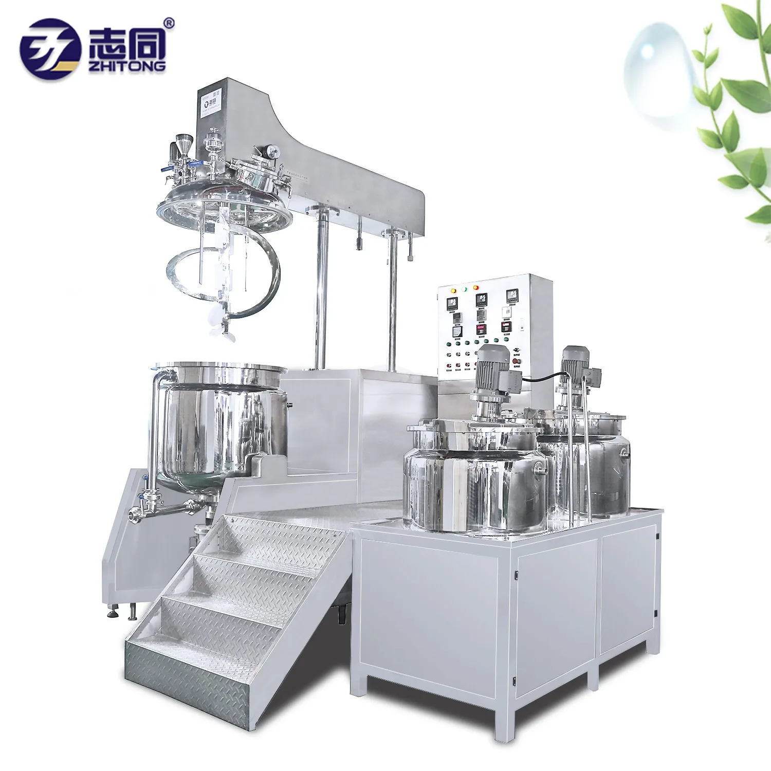 200L 500L hydraulic lifting vacuum homogeneous mixer emulsifiers machine ointment gel mask making machine production line