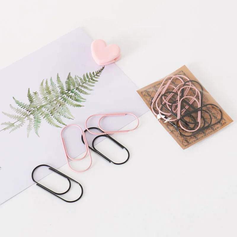 X809 50mm Paper Clip Metal Wire Clips File Index Clamp Widened Fat Paper Clips Colored Large Paperclips Bookmark For Home Office