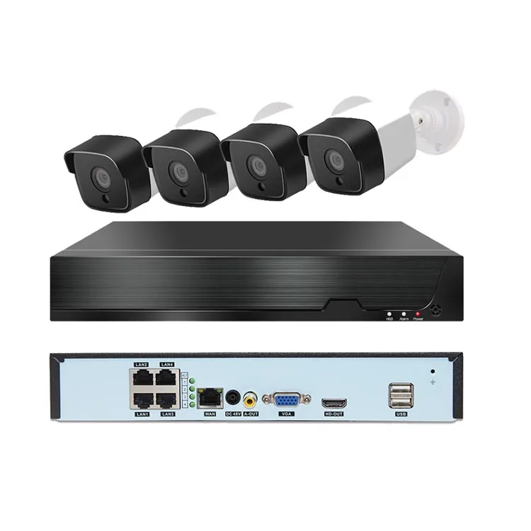 Комплект камер видеонаблюдения NVR Poe 4 8 16 каналов 32 МП