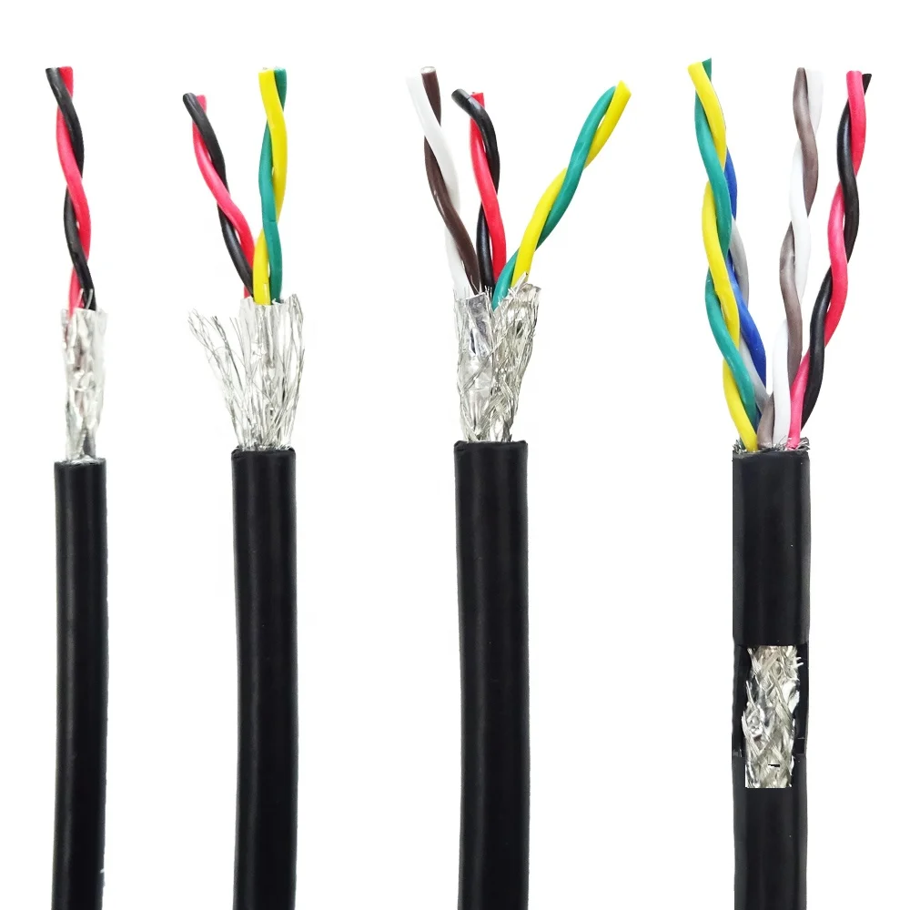 2pairs 22awg stranded tinned copper PVC jacket communication signal cable control cable RS485 shielded cable