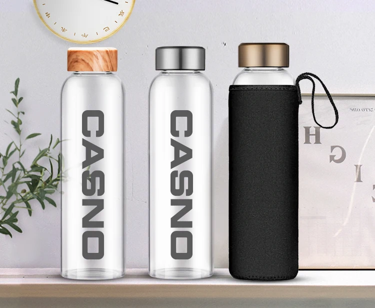 Factory wholesale glass water bottles sports drinking bottles automotive Water cup drinkware tumbler  glass bottle