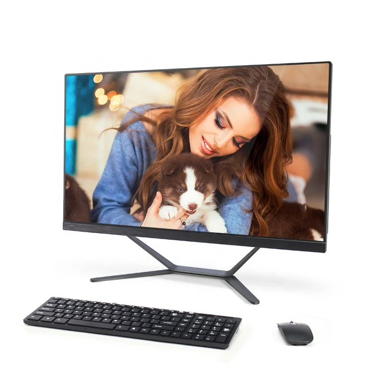 
Frameless 23.8 Inch all in one pc desktop computer in core i7 8gb ram 256gb ssd 
