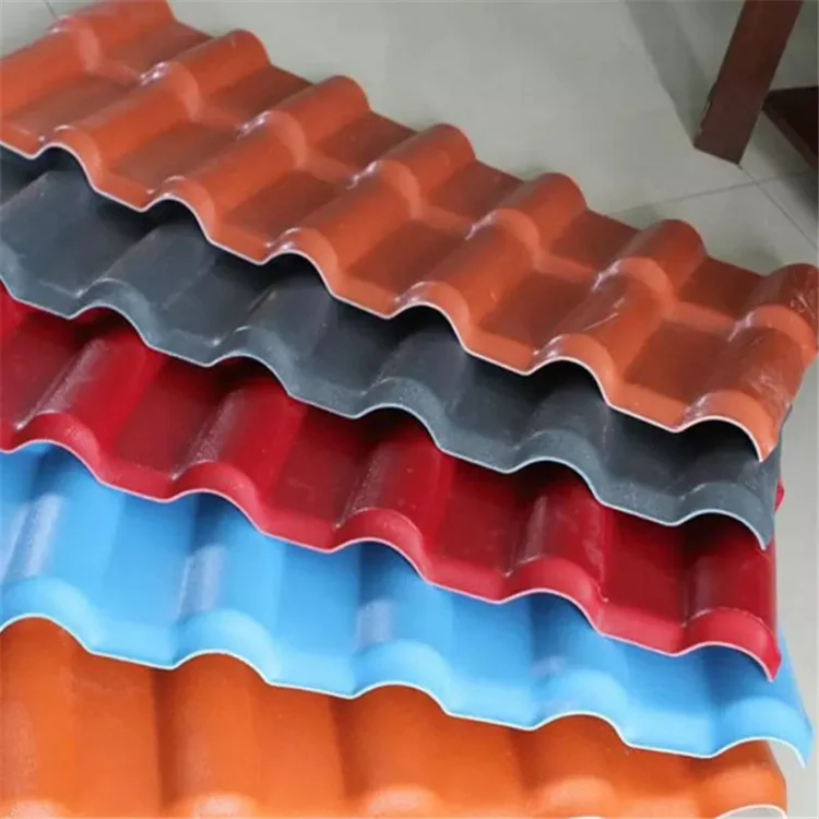 HZSY Colorful building material  Pvc Roof Tile corrugated blue synthetic  roof tile synthetic slate roofing