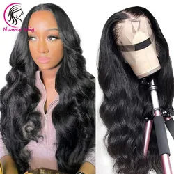 Body Wave 13x4 Transparent Lace Front Wigs Human Hair 180% Dentisy HD Frontal Wigs Pre Plucked with Baby Hair