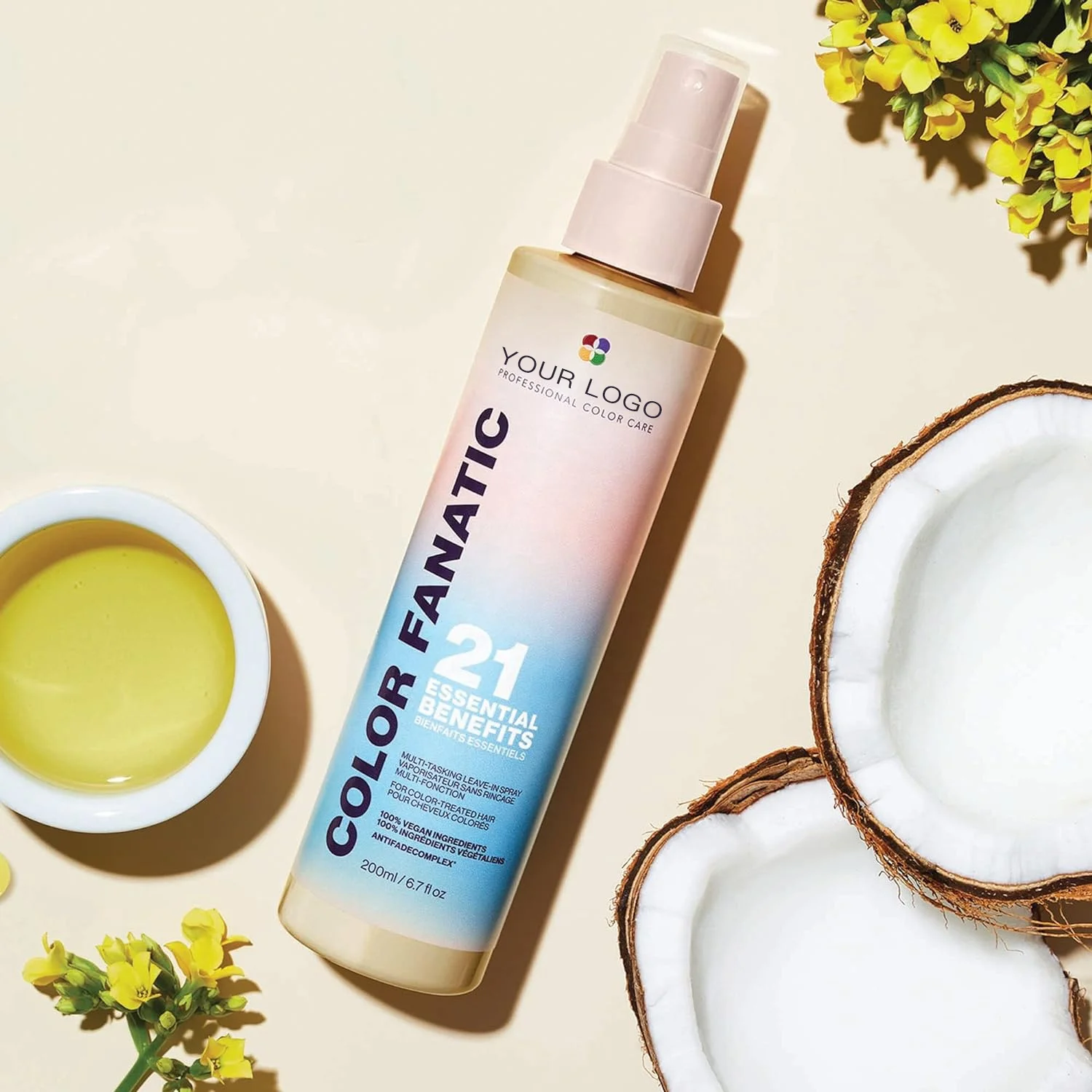 OEM Biotin Leave-in Conditioner Detangler Spray Hair Care Vegan Sulfate Free Paraben Free Moisture Repair Hair Treatment Spray