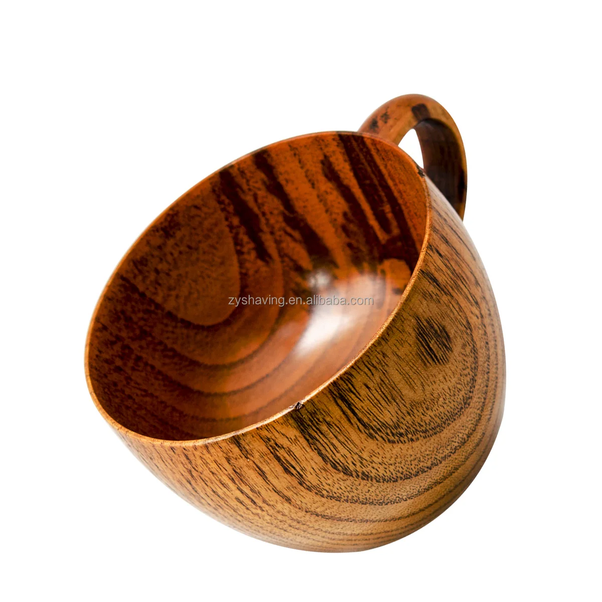 ZY Wooden Shaving Soap Bowl With Handle Shave Cream Cup Soap Bowl Shave Soap Cup