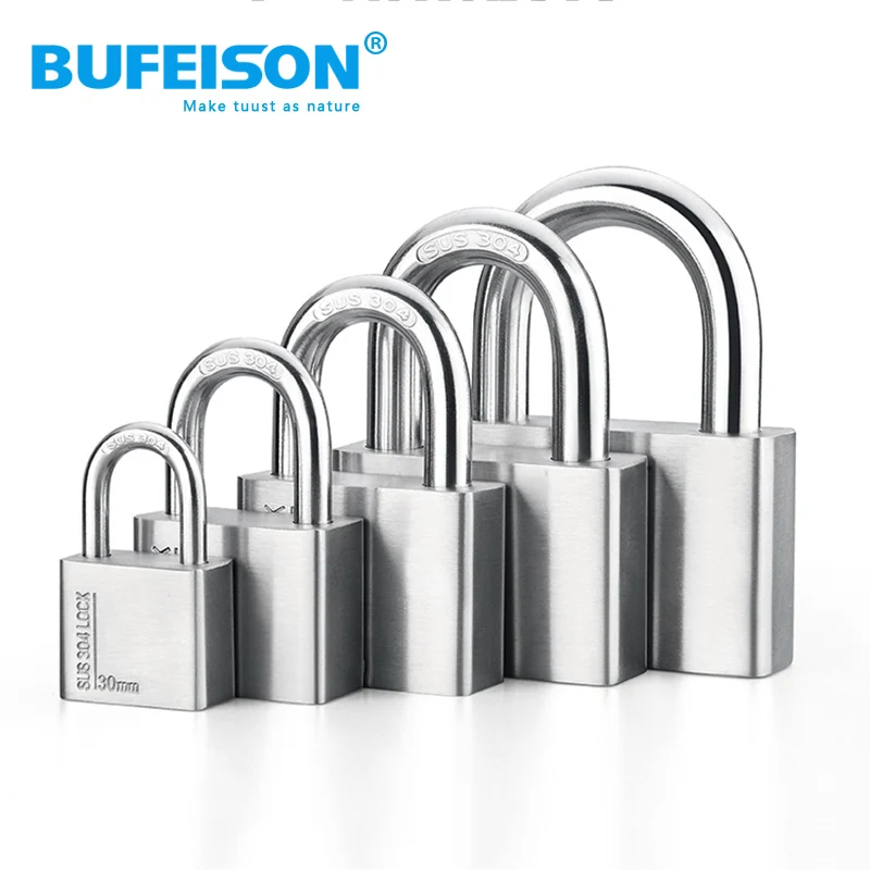 Head anti-theft lock for unlocking household doors and outdoor 304 stainless steel padlock waterproof rust proof rainproof lock