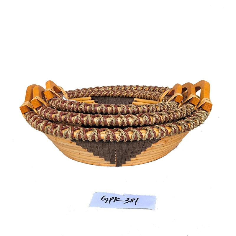 Новый продукт идеи квадратный Плетеный лоток домашний декор контейнер для туалетного столика корзина ивовая подарочная