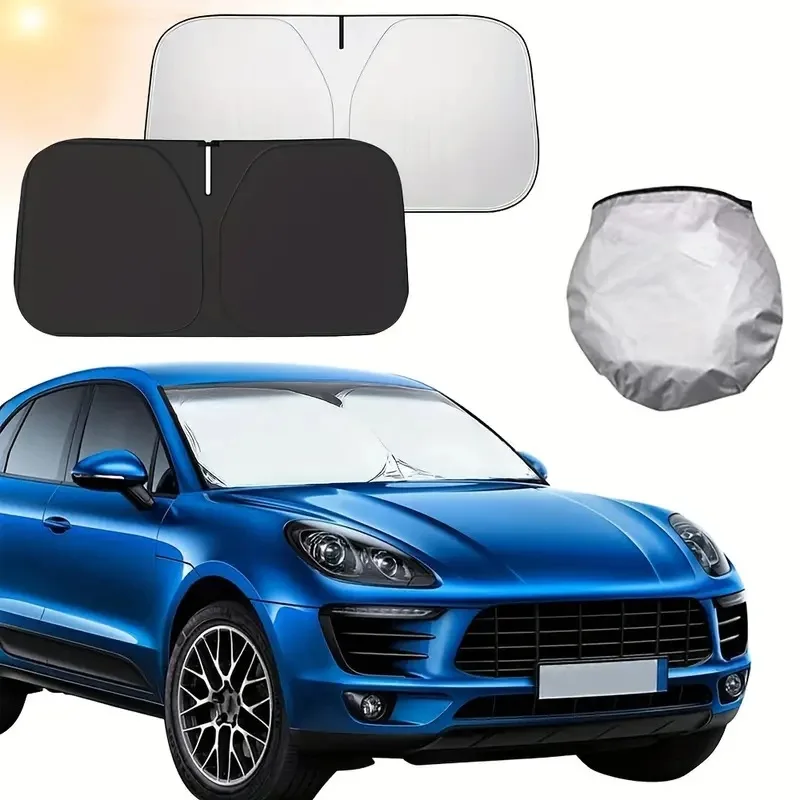Car Exterior Accessories Sun Visor and Rain Shield Covers for Front Window and Rearview Mirror Protective Car Deflectors