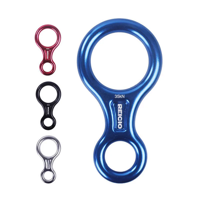 Rescue Figure 8 Descender Climbing Gear Downhill Equipment Rigging Plate 7075 Aluminum Alloy 35kn Outdoor Climbing
