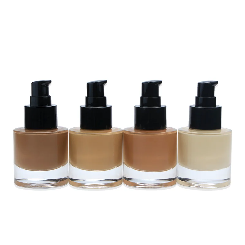Custom own brand full coverage long lasting liquid foundation makeup for dark skin