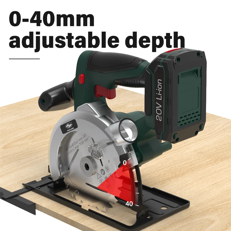 Hailian 20V Professional Machine Wood Trimmer Power Tools Electric Metal Cutting Circular Saw