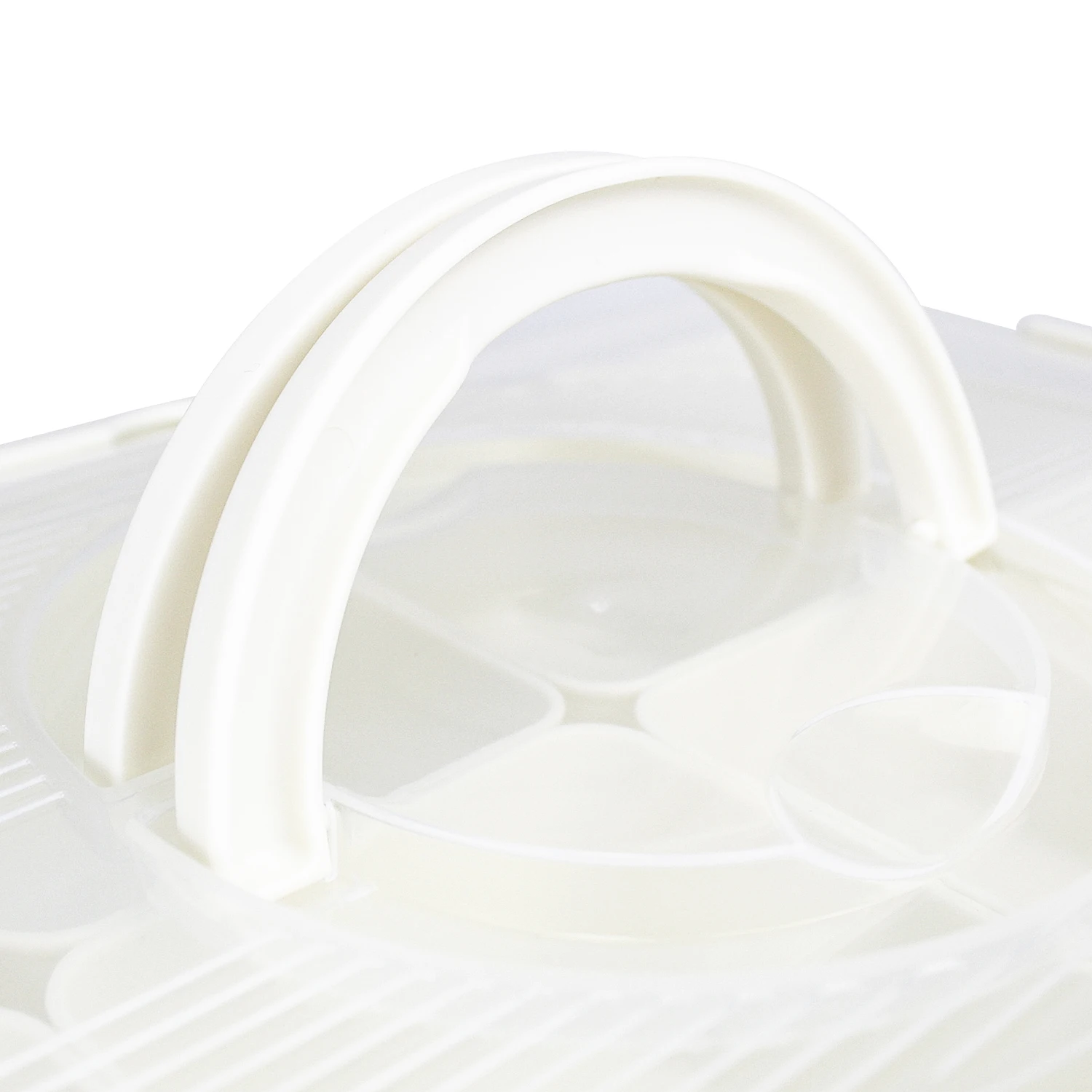 Classic Design Dishwasher Microwave Safe Plastic Snack Box Divided Serving Tray with Lid for Kitchen Camping Use Food Container