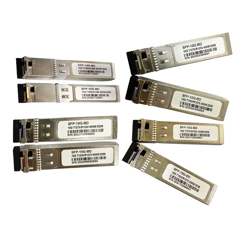 10G 20KM SFP Fibre Optic Modules 1330nm 1270nm Single Mode Single Fiber LC DDM SFP Module Optical Transceiver