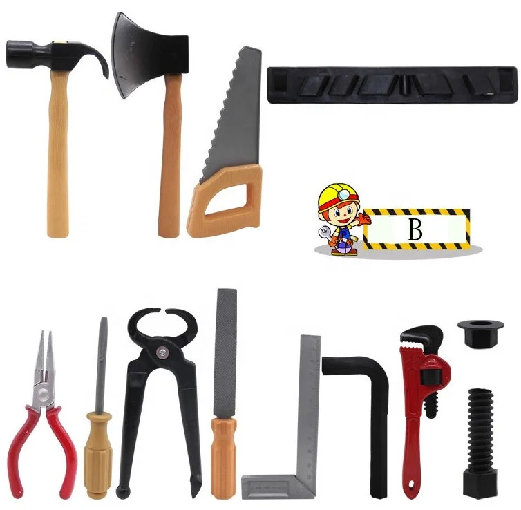 Cheap Simulated role play house DIY Tool set 14 pieces screwdriver plastic repair boy toys tool Games set for kid