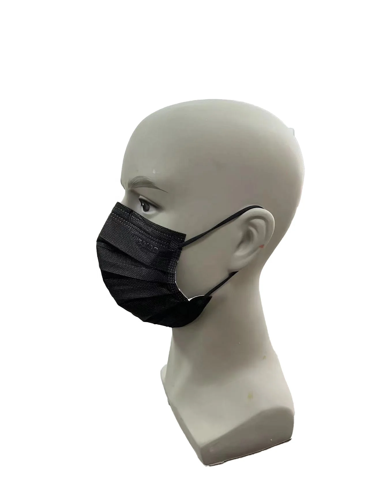 Most Popular Black 4 layer Full  face mask Custom Logo Disposable 50 pcs Black Face Masks