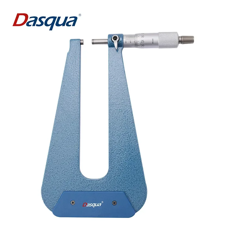 Dasqua 0-25mm Special Deep Throat Micrometer Spherical Tube Throat Micrometer Sheet Metal Micrometer