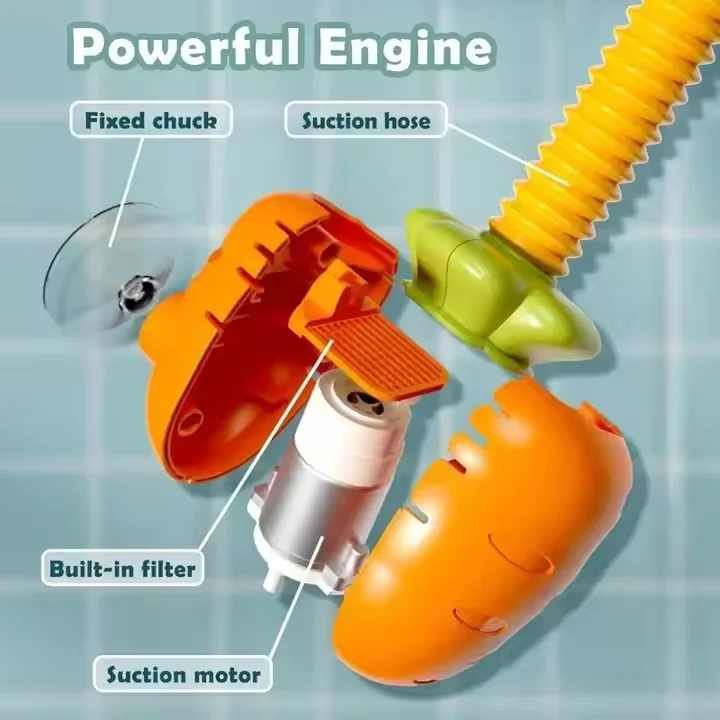 New Double Sprinkler Baby Water Spraying Kids Bath Toys Cute Rabbit Electric Shower Water Pump Bathtime Toys for Babies