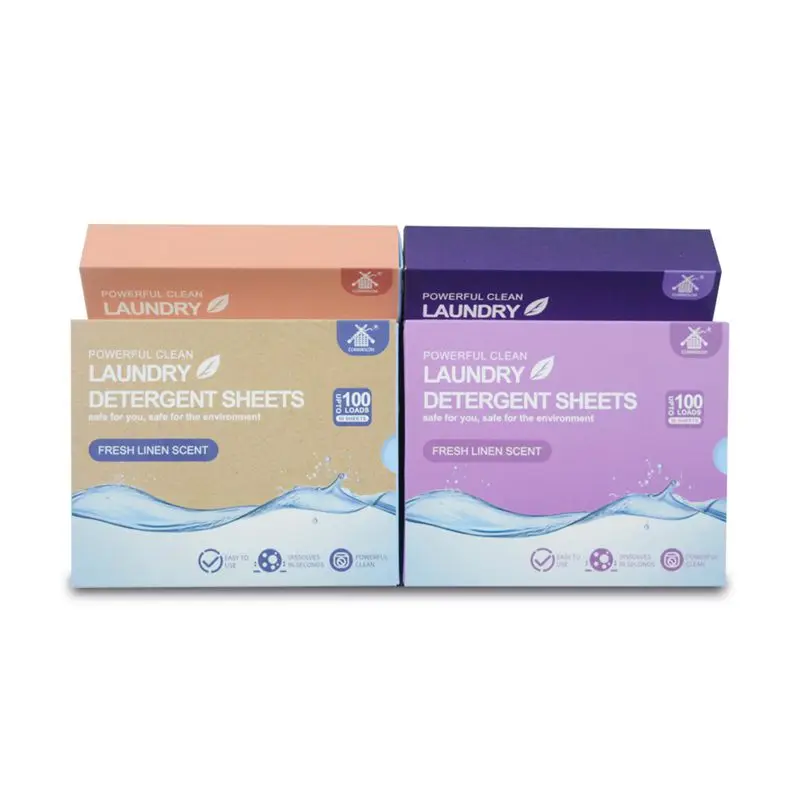 Mini disposable portable Laundry detergent sheets Medium form low form deep decontamination Residue-free laundry strips