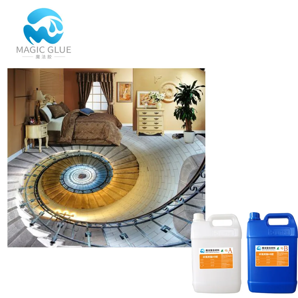 Resin A and B two part epoxy resin for floor wallpaper